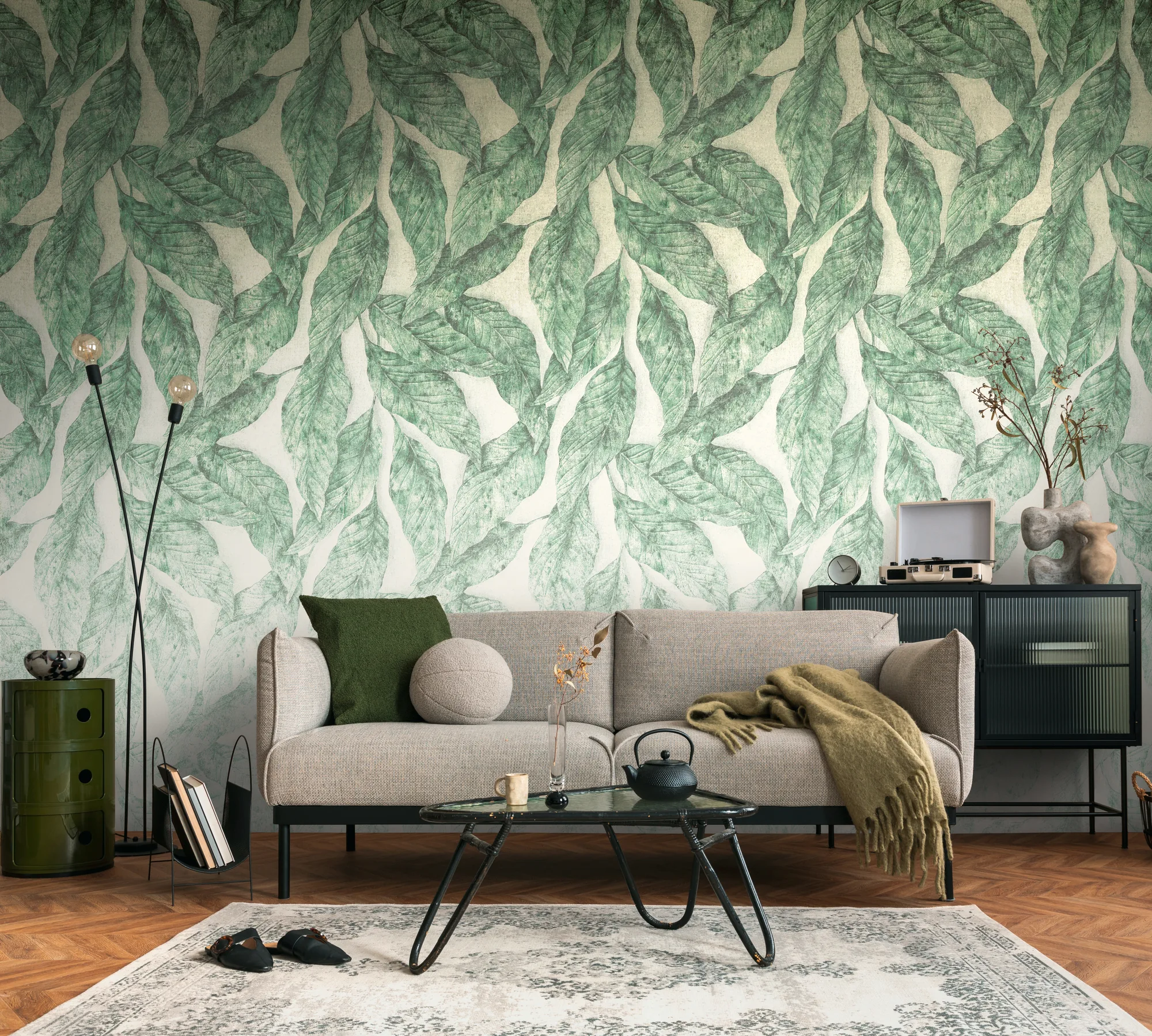 Lillemustriga fliistapeet Livingwalls The Wall 4 – roheline – 792236 - Image 3
