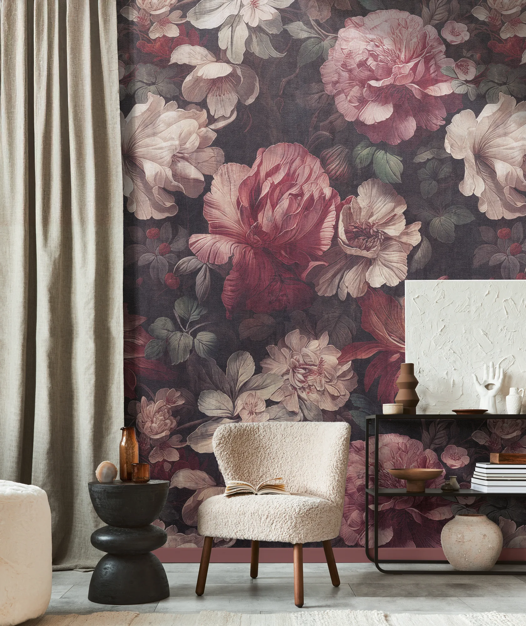 Lillemustriga fliistapeet Livingwalls The Wall 4 – roosa – 792237 - Image 4
