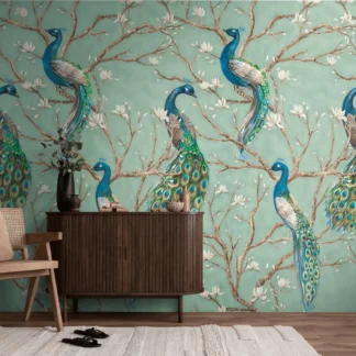 Geomeetrilise mustriga fliistapeet Livingwalls The Wall 4 – sinine – 792239
