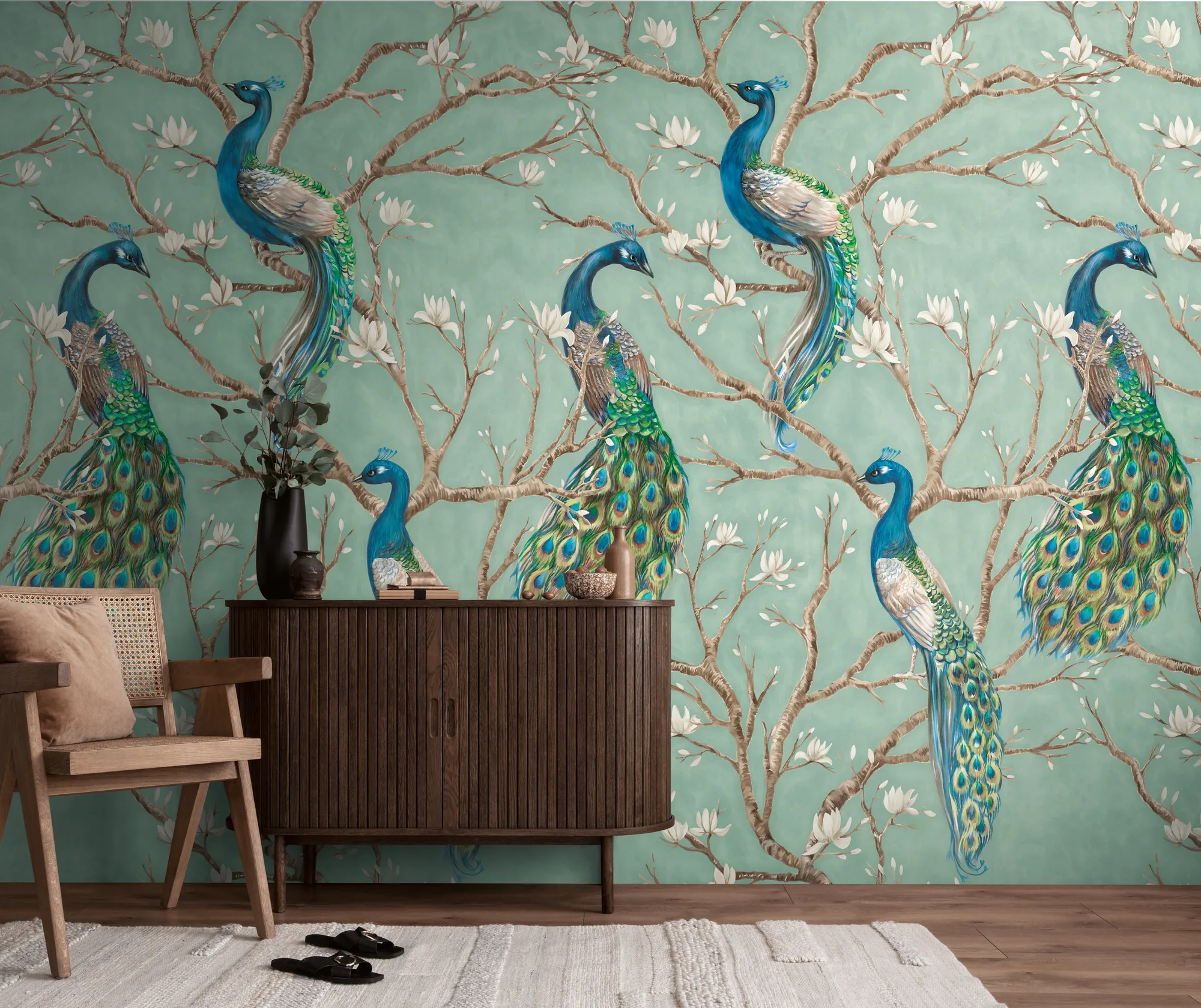 Geomeetrilise mustriga fliistapeet Livingwalls The Wall 4 – sinine – 792239