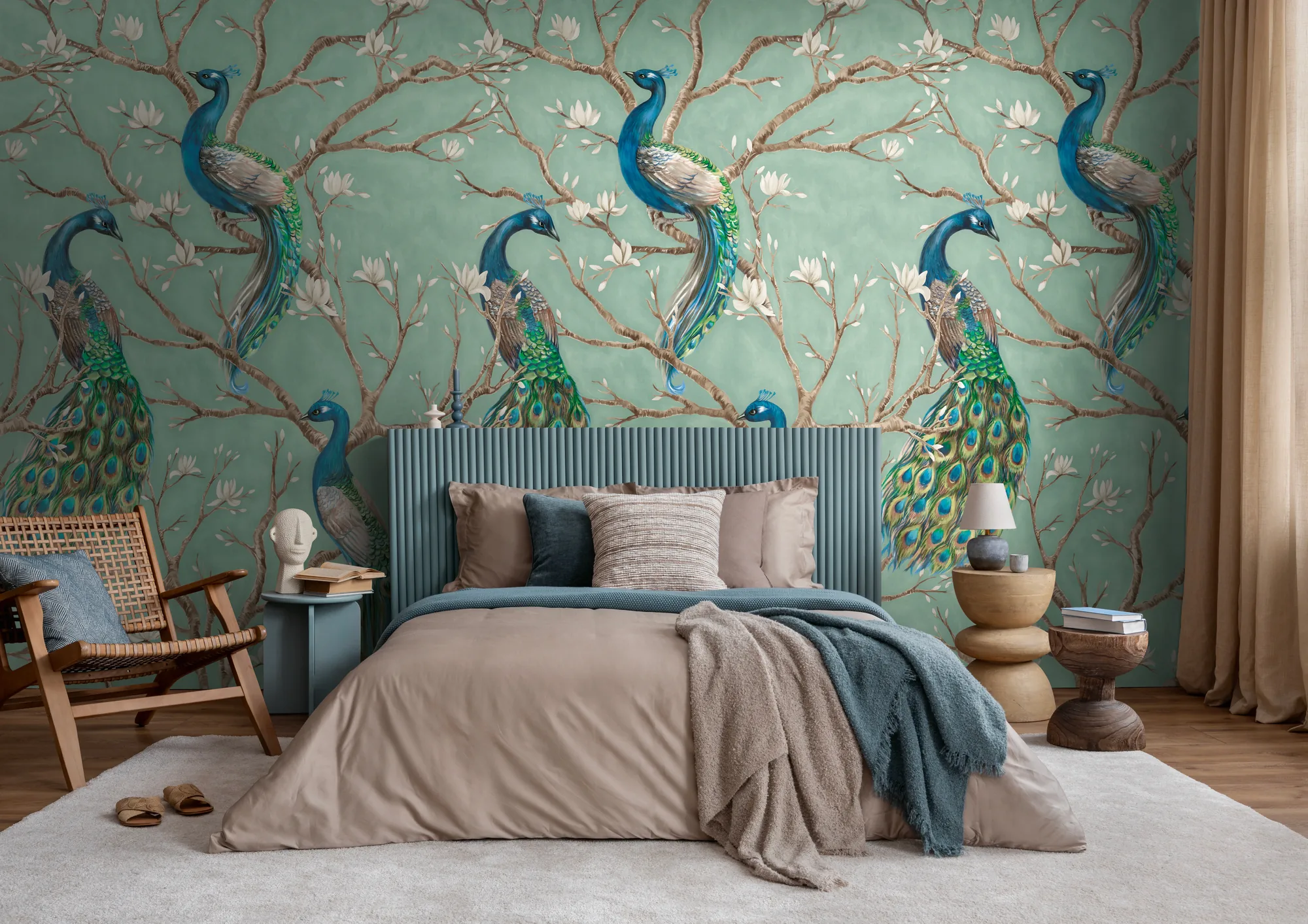 Geomeetrilise mustriga fliistapeet Livingwalls The Wall 4 – sinine – 792239 - Image 4
