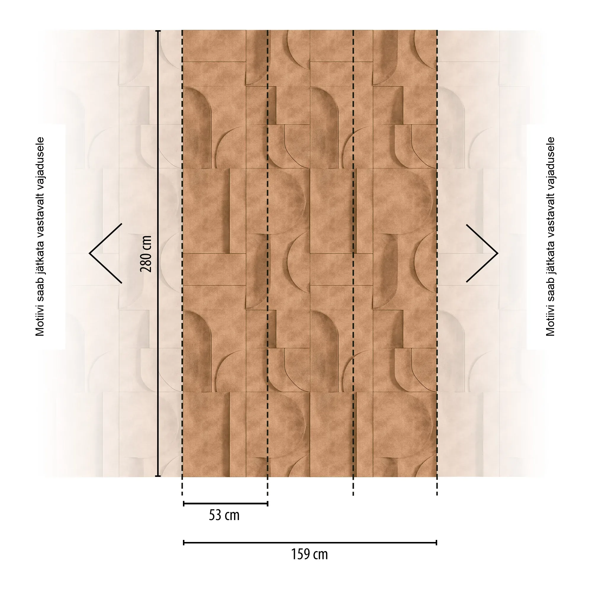 Geomeetrilise mustriga fliistapeet Livingwalls The Wall 4 – pruun – 792243 - Image 2
