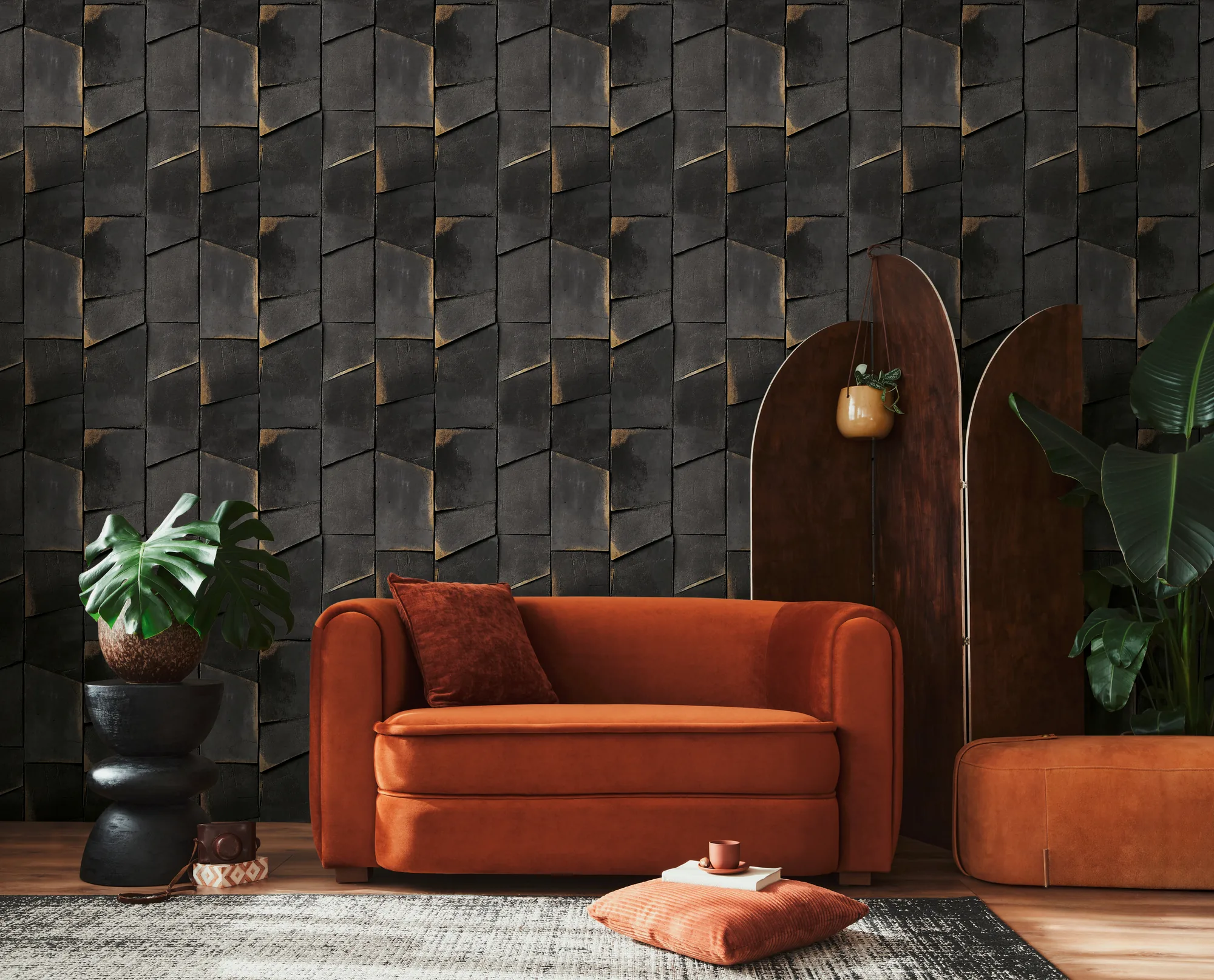 Kiviefektiga fliistapeet Livingwalls The Wall 4 – hall – 792245