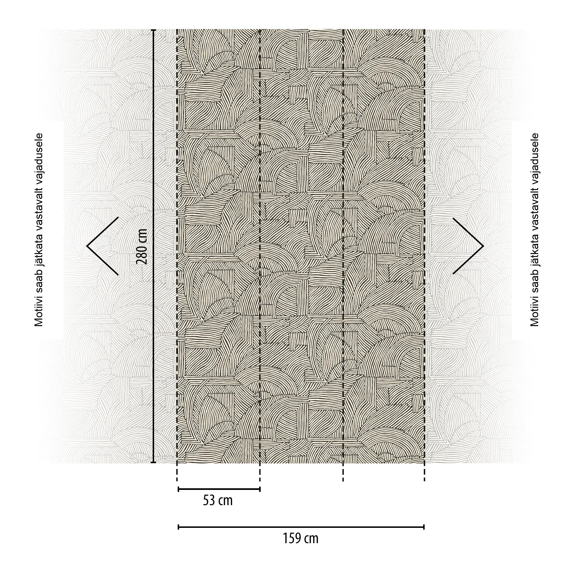 Geomeetrilise mustriga fliistapeet Livingwalls The Wall 4 – kreemikas – 792251 - Image 2