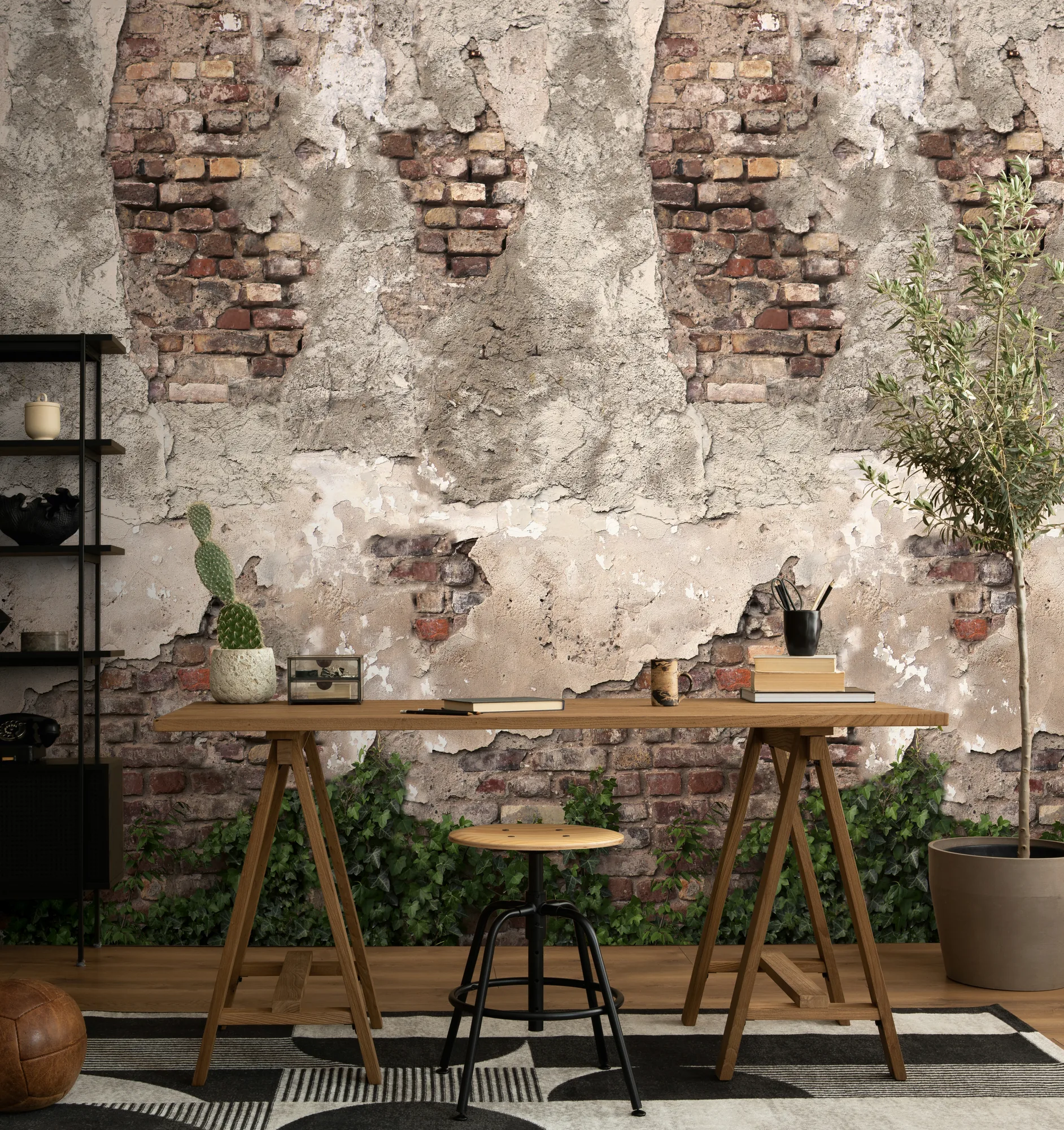 Kiviefektiga fliistapeet Livingwalls The Wall 4 – pruun – 792267