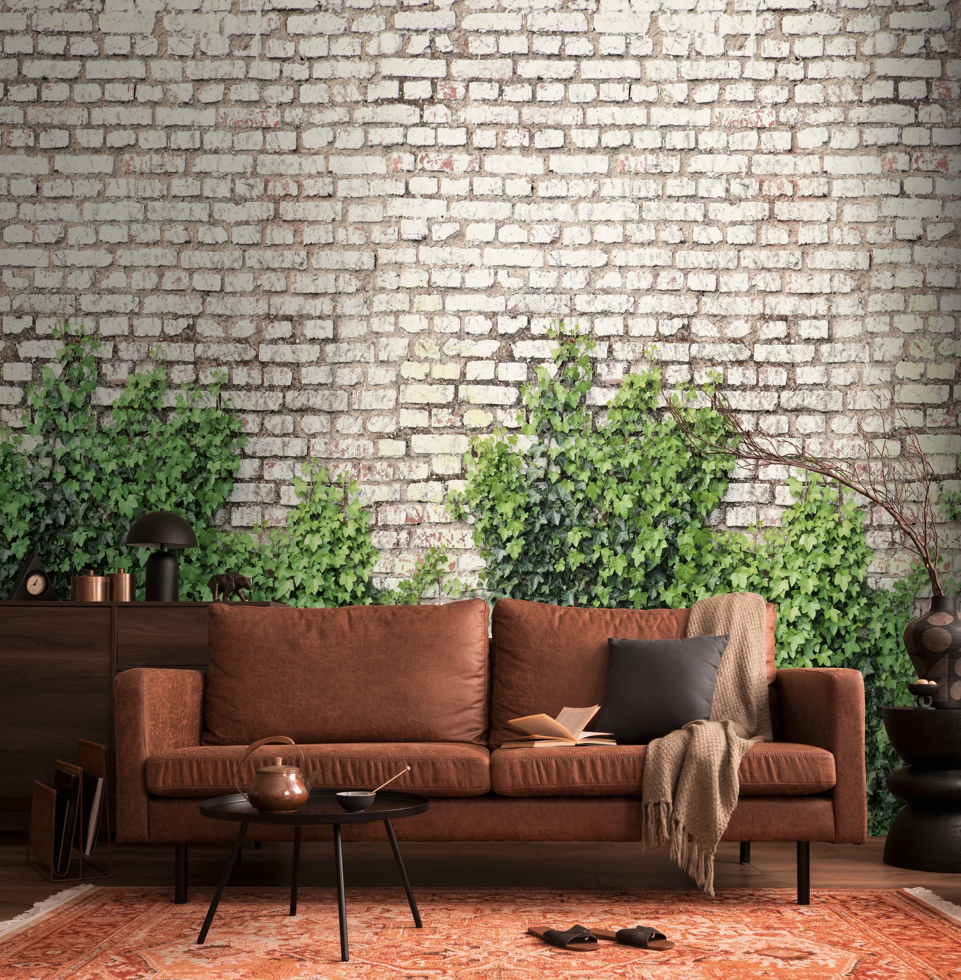 Kiviefektiga fliistapeet Livingwalls The Wall 4 – pruun – 792268