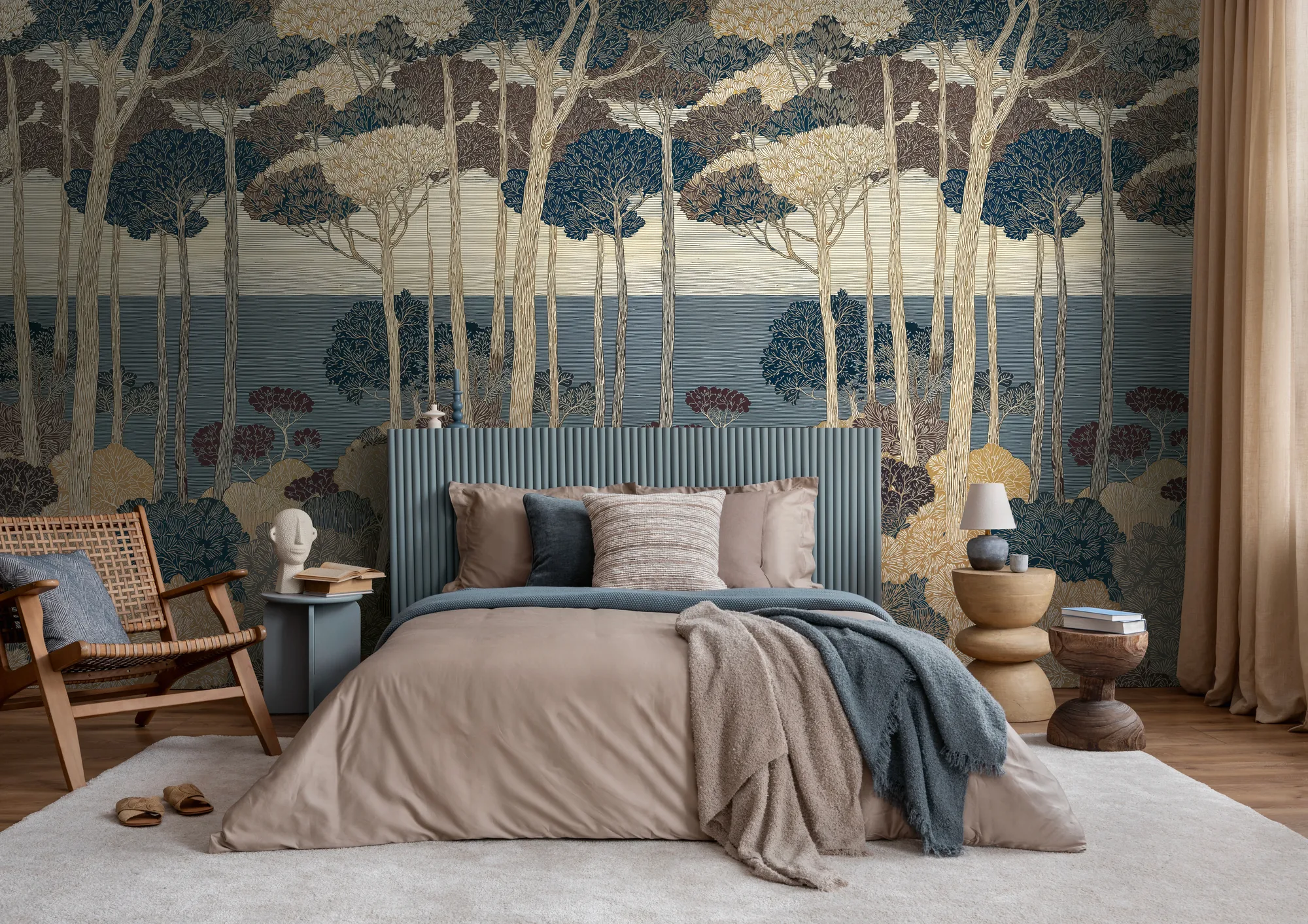 Metsamotiiviga fliistapeet Livingwalls The Wall 4 – sinine – 792295 - Image 3