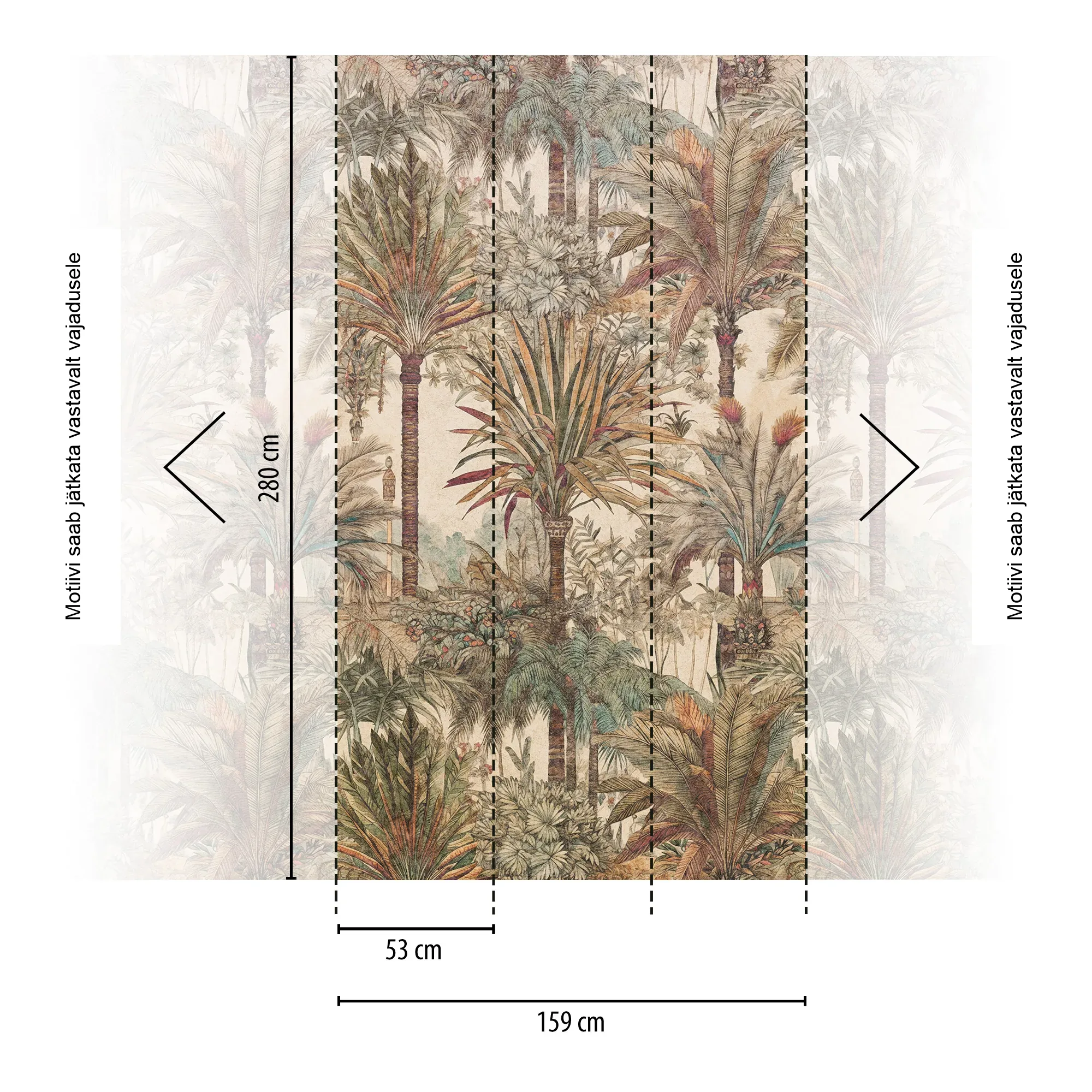 Troopilise lehemustriga fliistapeet Livingwalls The Wall 4 – beež – 792299 - Image 2