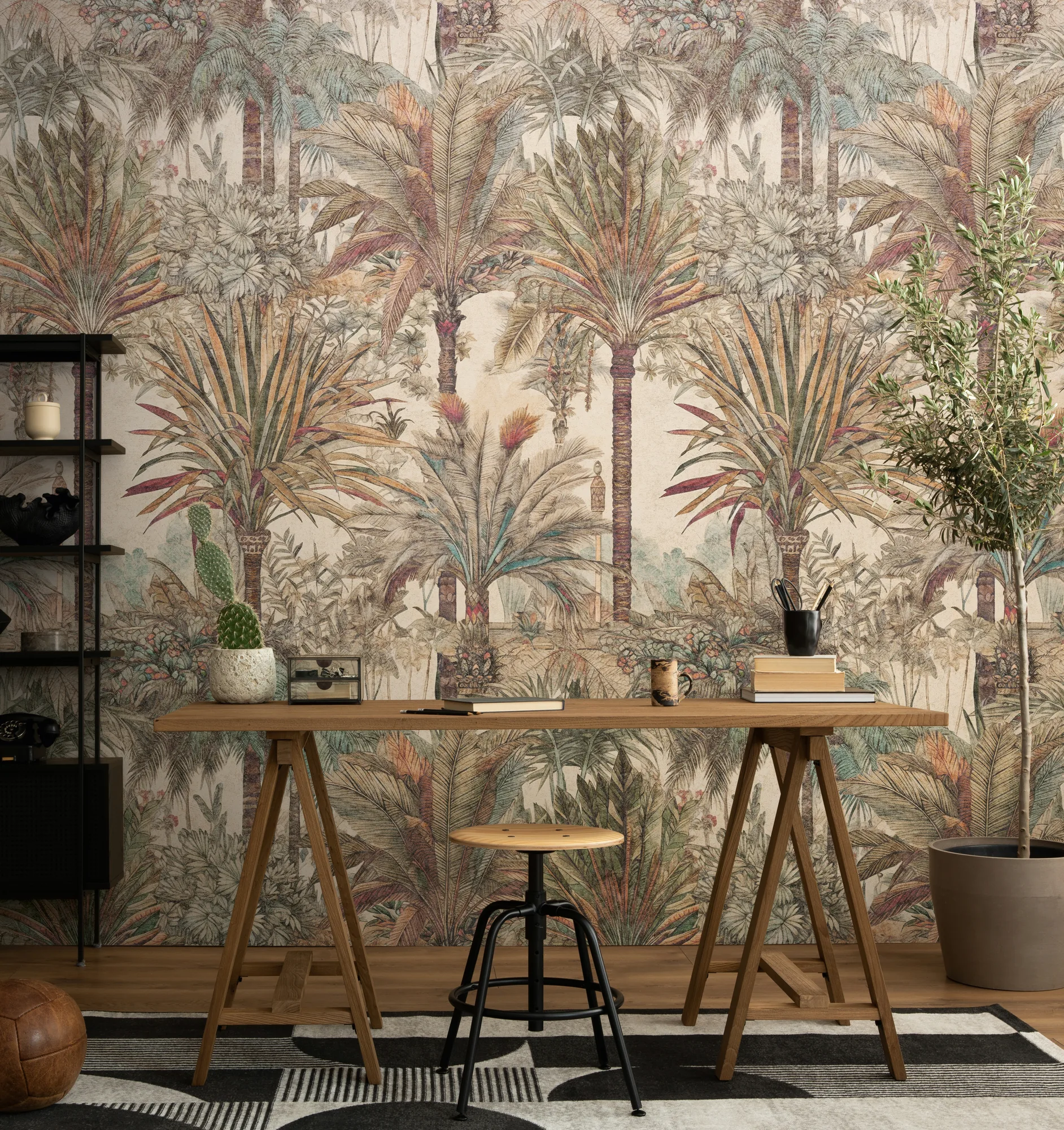 Troopilise lehemustriga fliistapeet Livingwalls The Wall 4 – beež – 792299 - Image 5