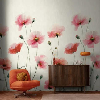 Lillemustriga fliistapeet Livingwalls The Wall 4 – punane – 792361