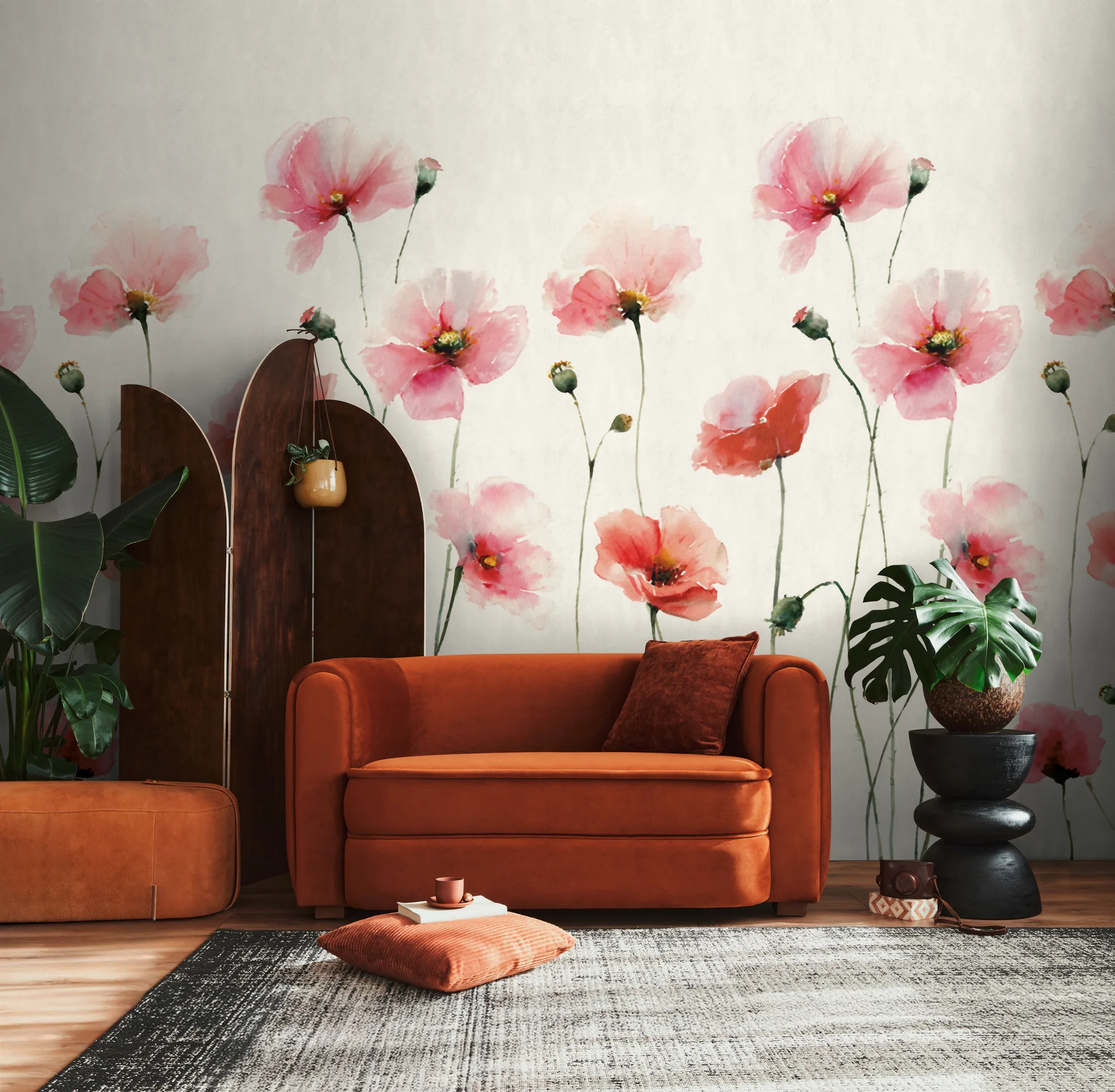 Lillemustriga fliistapeet Livingwalls The Wall 4 – punane – 792361 - Image 3