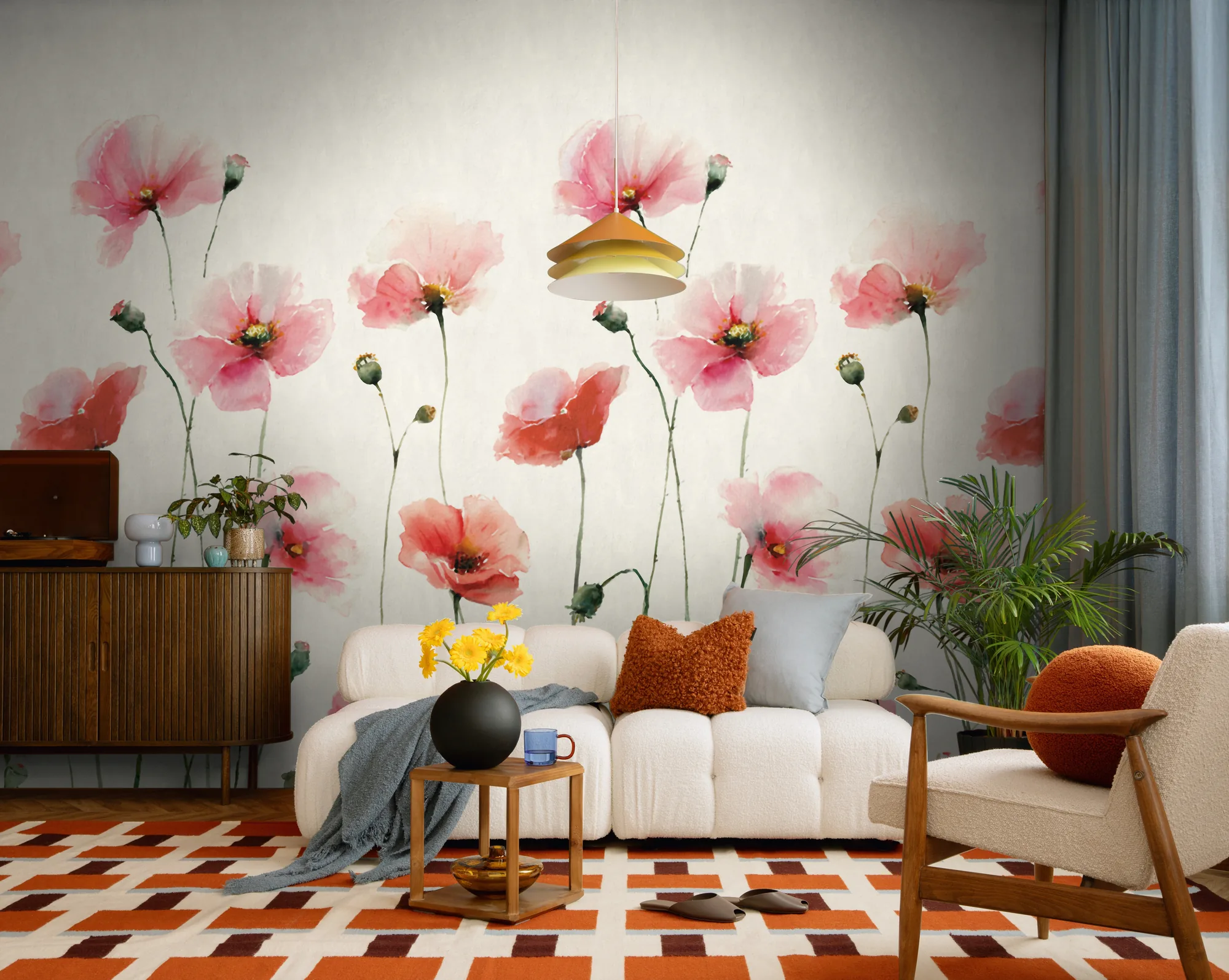 Lillemustriga fliistapeet Livingwalls The Wall 4 – punane – 792361 - Image 5