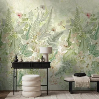 Lillemustriga fliistapeet Livingwalls The Wall 4 – roheline – 792366