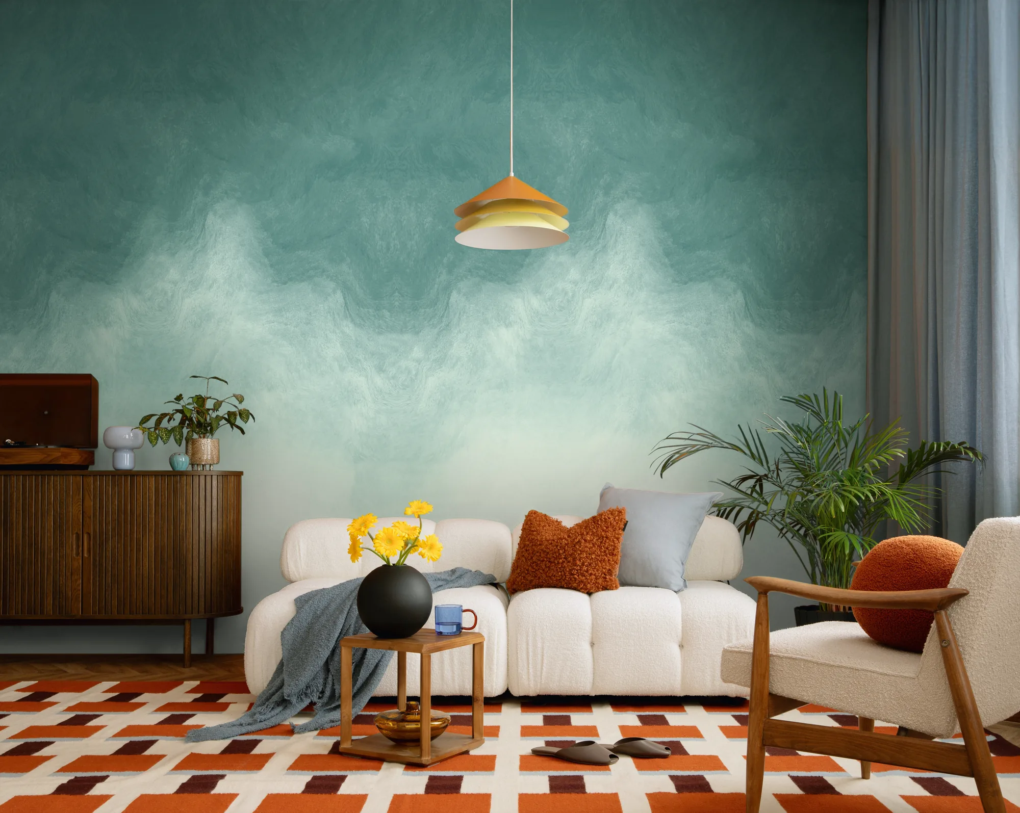 Abstraktse mustriga fliistapeet Livingwalls The Wall 4 – sinine – 792394