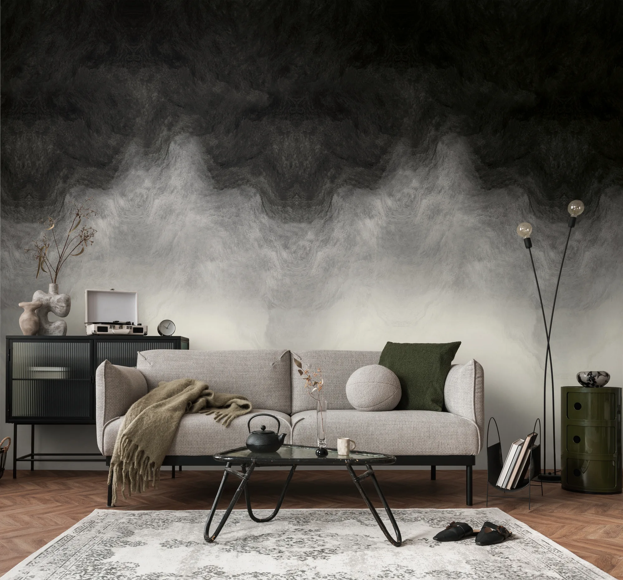 Abstraktse mustriga fliistapeet Livingwalls The Wall 4 – hall – 792396