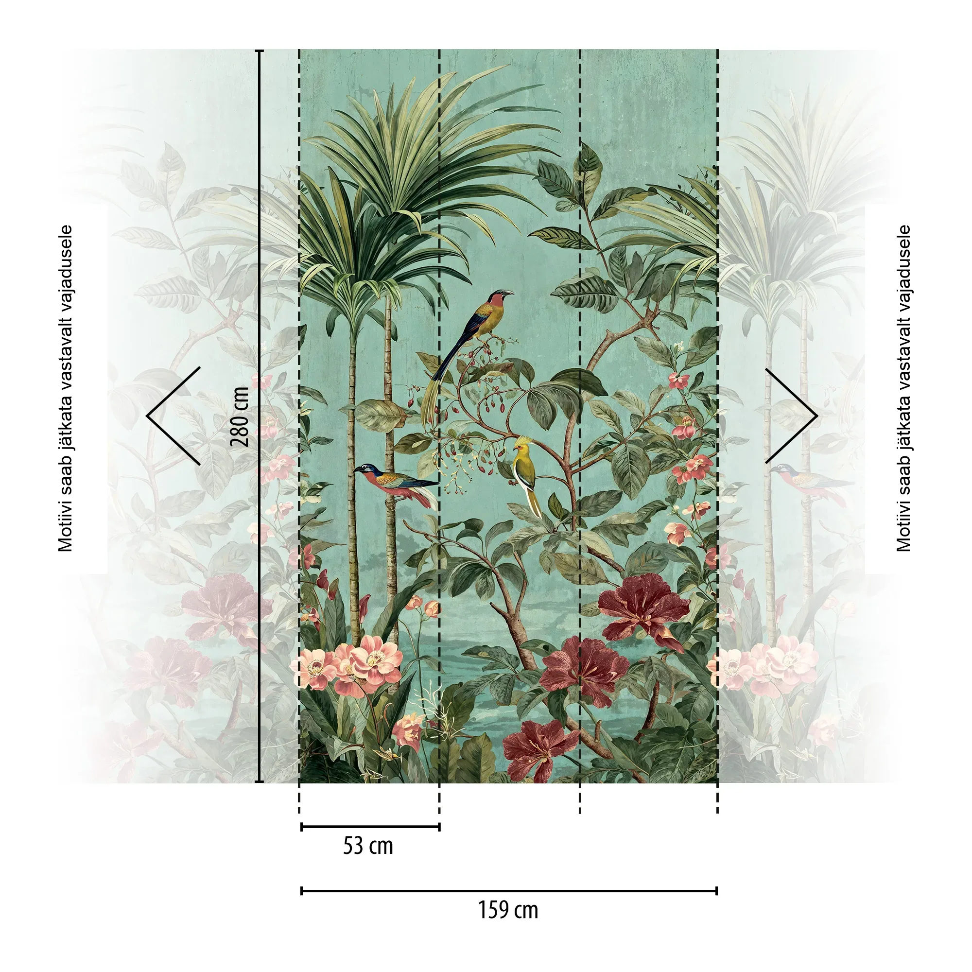 Linnumotiiviga fliistapeet Livingwalls The Wall 4 – sinine – 792462 - Image 2