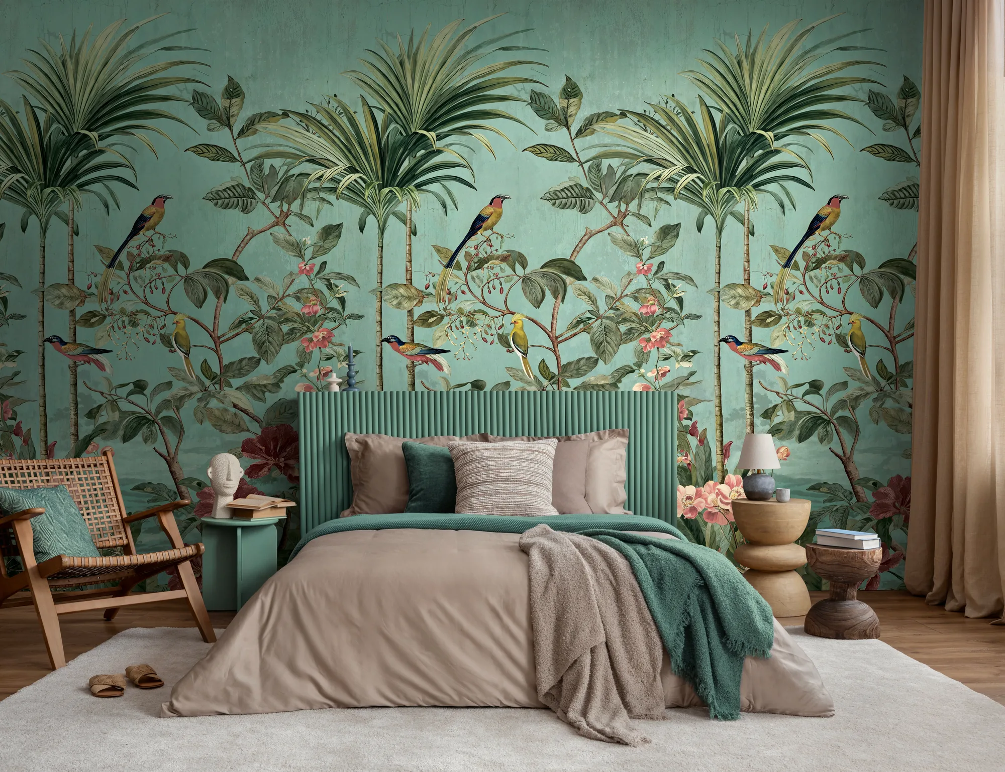 Linnumotiiviga fliistapeet Livingwalls The Wall 4 – sinine – 792462 - Image 3