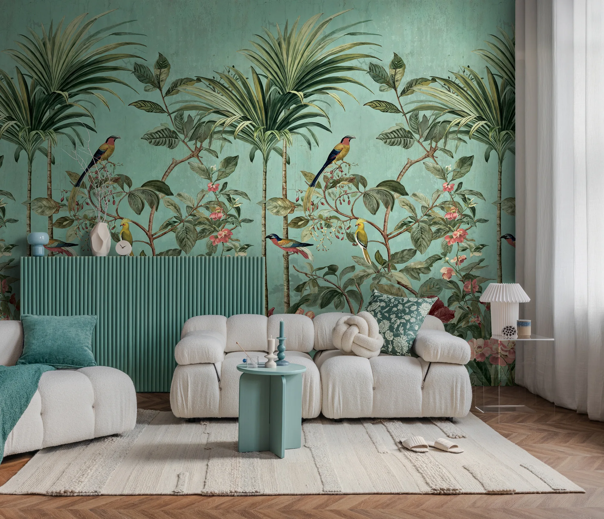 Linnumotiiviga fliistapeet Livingwalls The Wall 4 – sinine – 792462 - Image 5