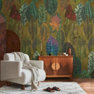 Lillemustriga fliistapeet Livingwalls The Wall 4 – kollane – 792463