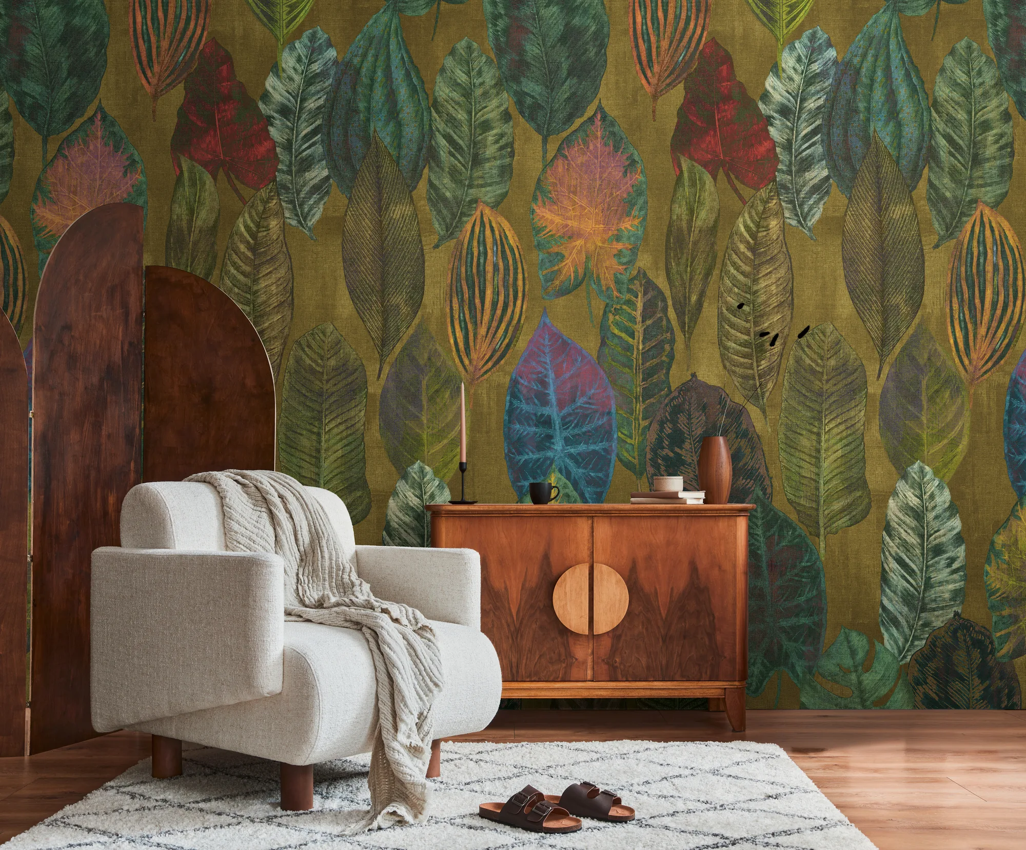 Lillemustriga fliistapeet Livingwalls The Wall 4 – kollane – 792463