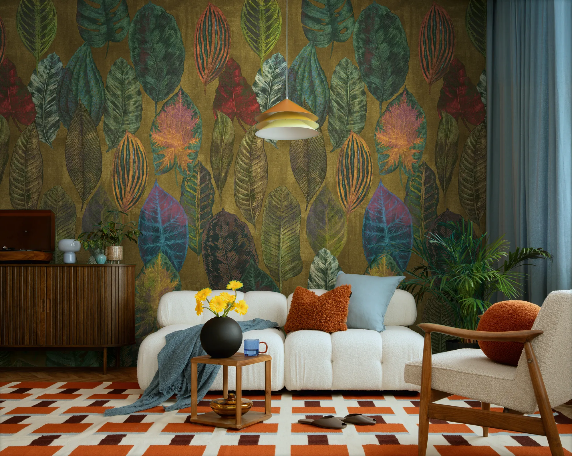 Lillemustriga fliistapeet Livingwalls The Wall 4 – kollane – 792463 - Image 3