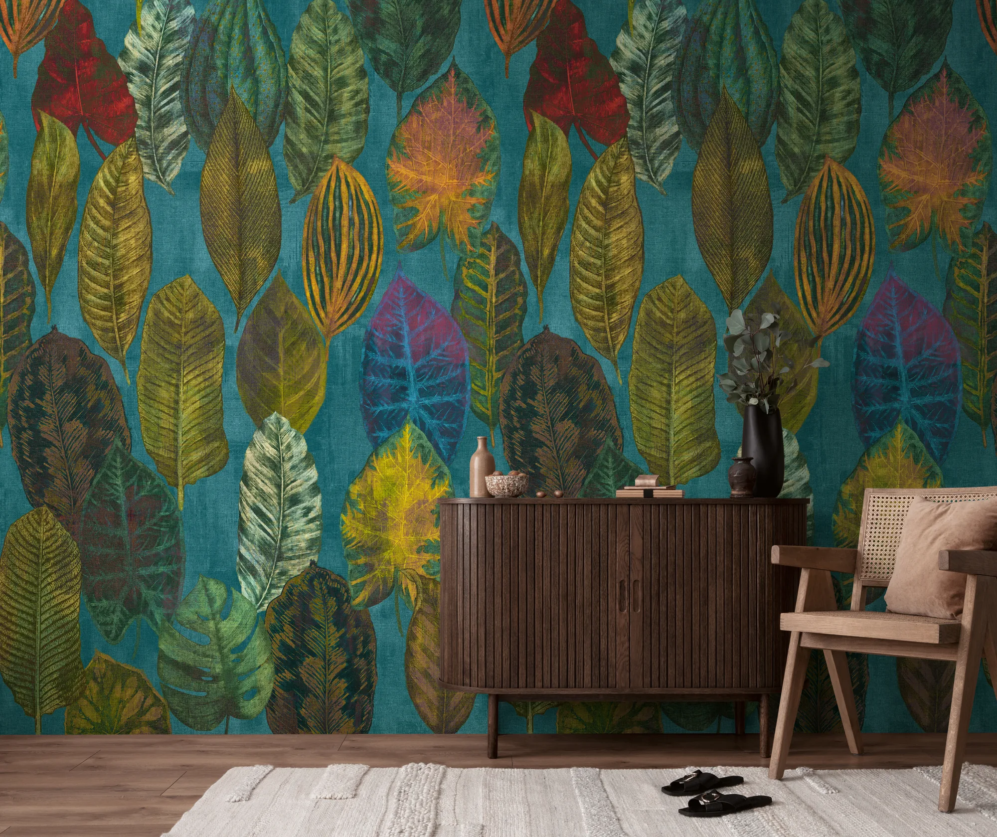 Lillemustriga fliistapeet Livingwalls The Wall 4 – sinine – 792464