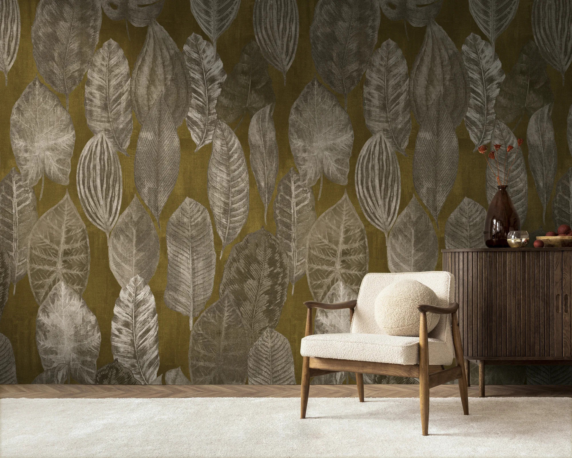 Lillemustriga fliistapeet Livingwalls The Wall 4 – beež – 792465