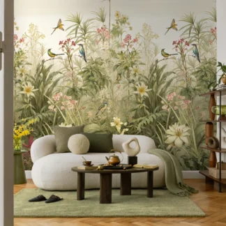 Linnumotiiviga fliistapeet Livingwalls The Wall 4 – beež – 792466