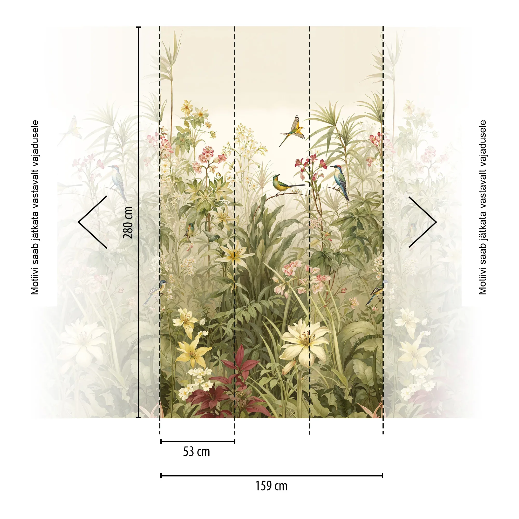 Linnumotiiviga fliistapeet Livingwalls The Wall 4 – beež – 792466 - Image 2