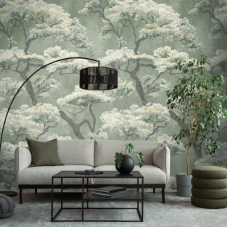 Metsamotiiviga fliistapeet Livingwalls The Wall 4 – roheline – 792483