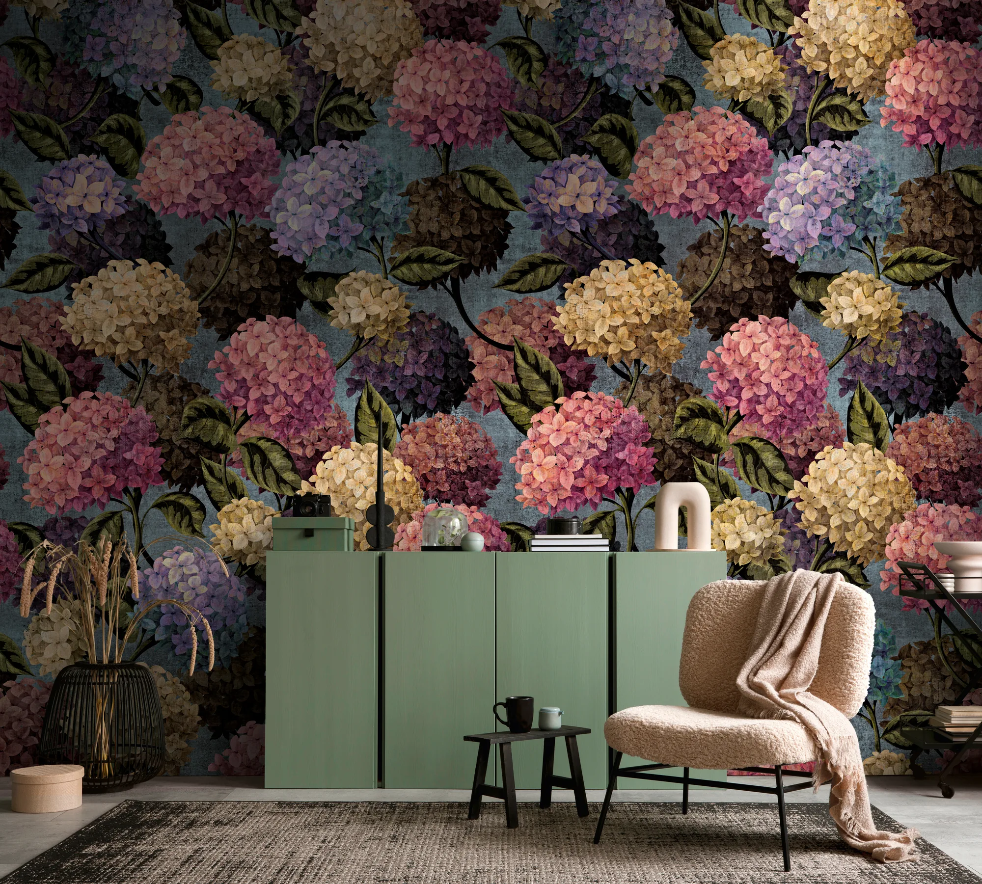Lillemustriga fliistapeet Livingwalls The Wall 4 – sinine – 792489