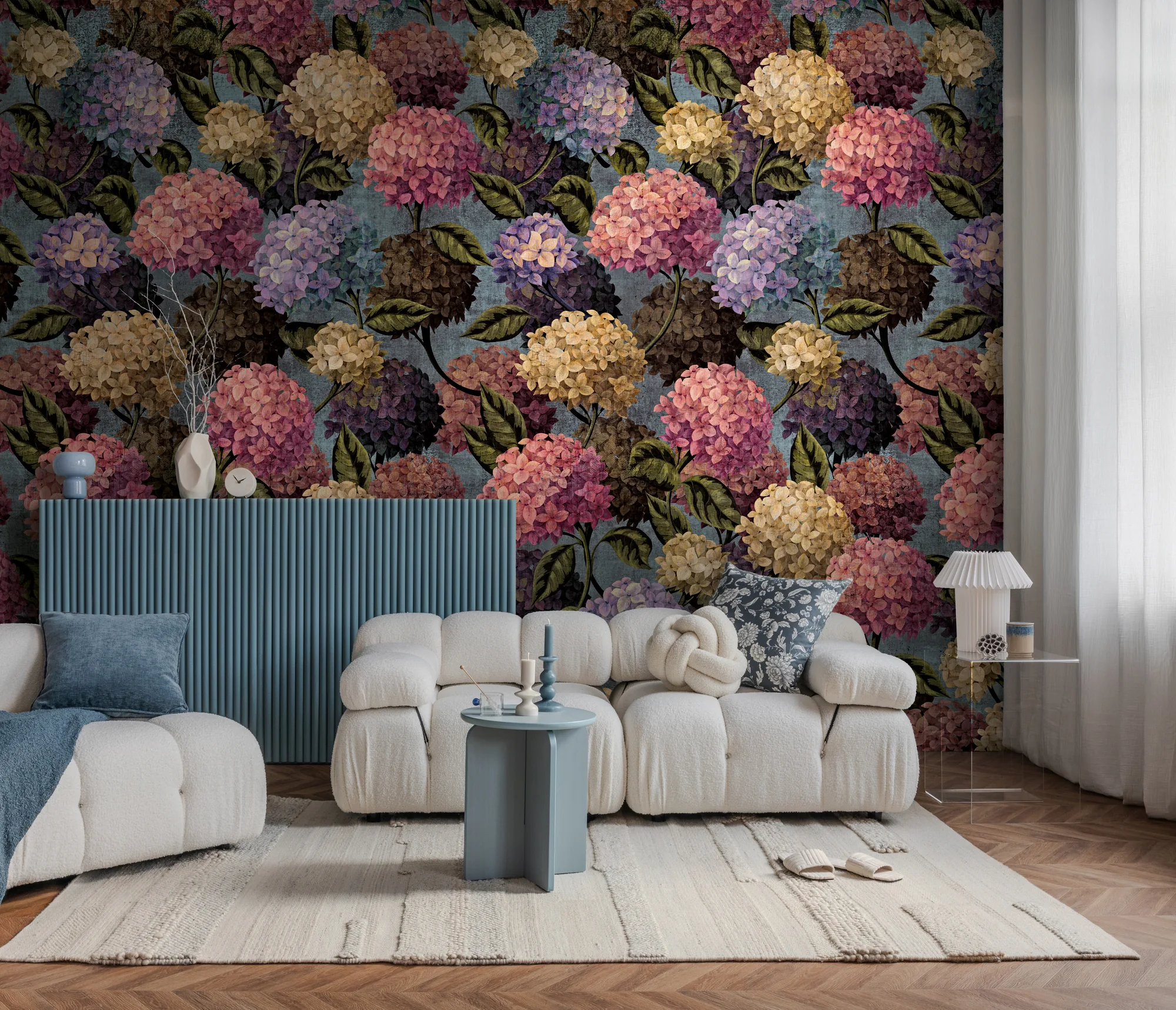 Lillemustriga fliistapeet Livingwalls The Wall 4 – sinine – 792489 - Image 3