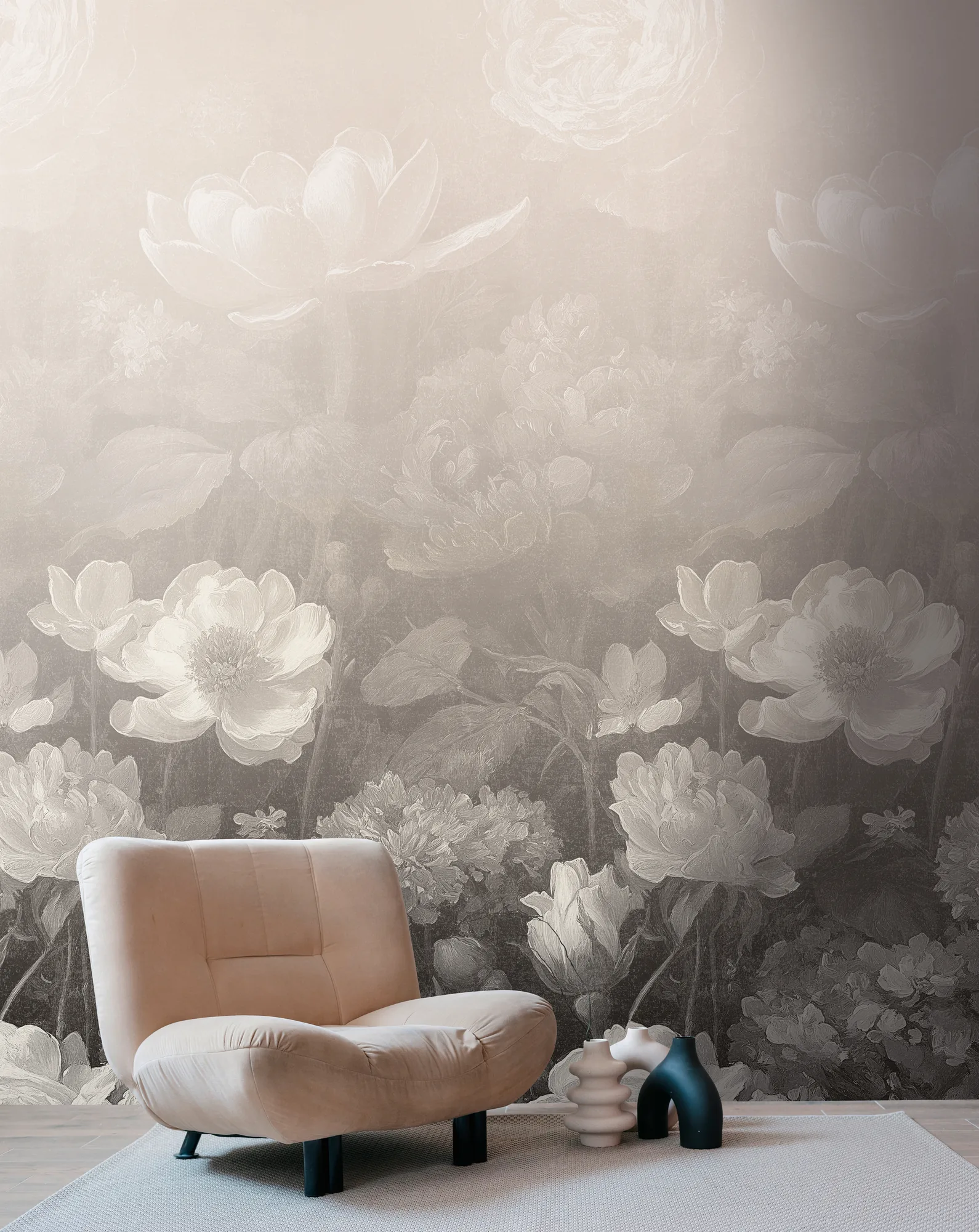 Lillemustriga fliistapeet Livingwalls The Wall 4 – hall – 792491