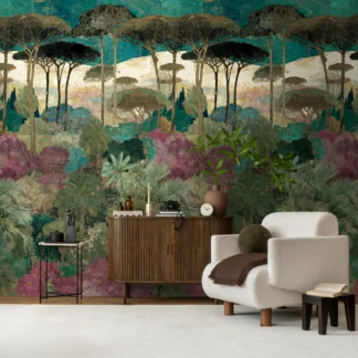 Metsamotiiviga fliistapeet Livingwalls The Wall 4 – roheline – 792496