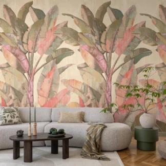 Troopilise lehemustriga fliistapeet Livingwalls The Wall 4 – beež – 792498