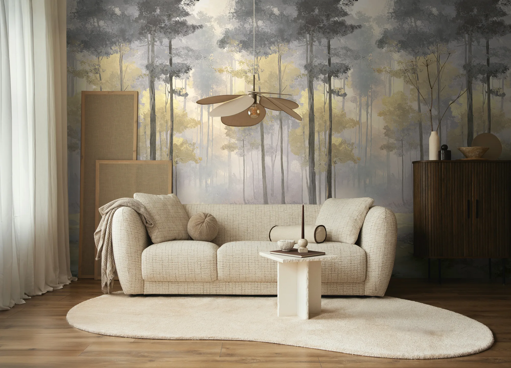 Metsamotiiviga fliistapeet Livingwalls The Wall 4 – kollane – 792499 - Image 3