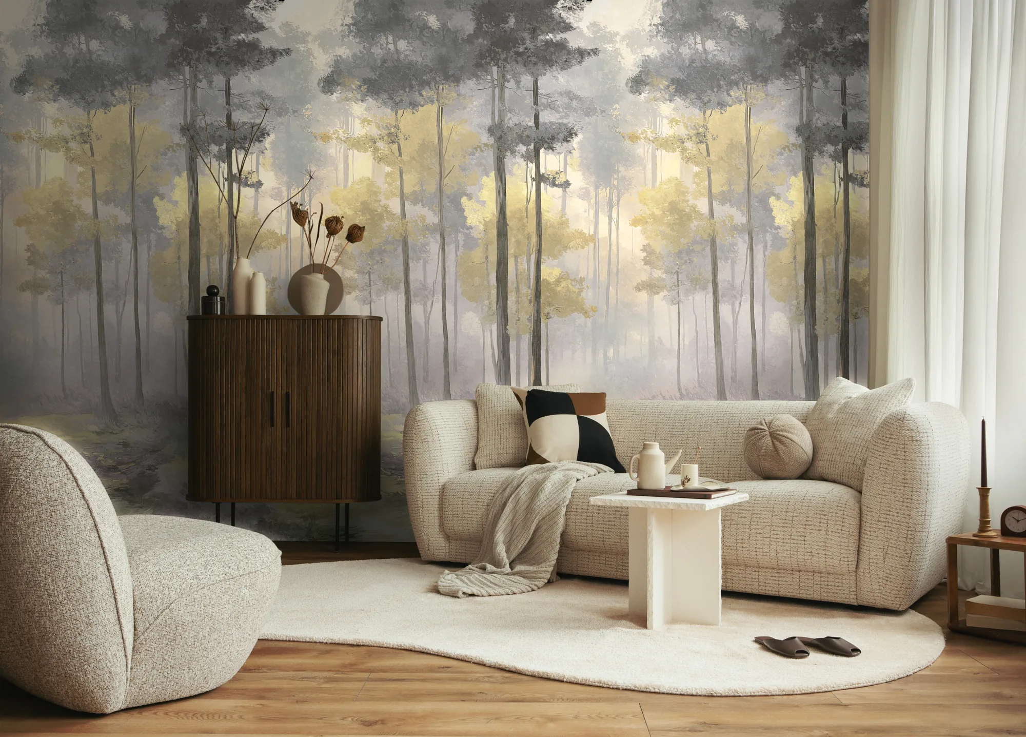 Metsamotiiviga fliistapeet Livingwalls The Wall 4 – kollane – 792499 - Image 5