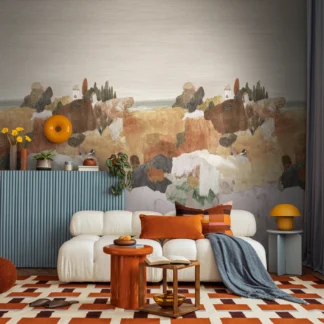 Maastikumotiiviga fliistapeet Livingwalls The Wall 4 – beež – 792511