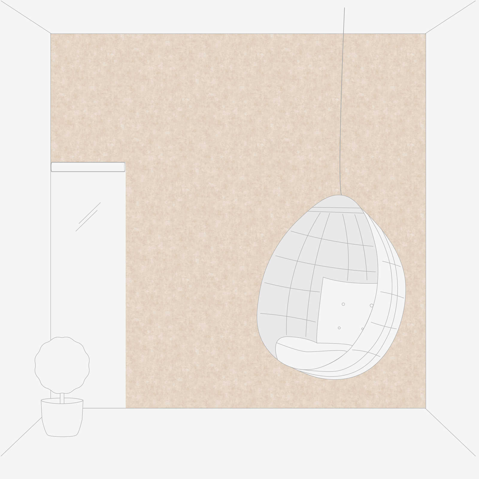 Ühetooniline fliistapeet Hygge III – 389228 - Image 3