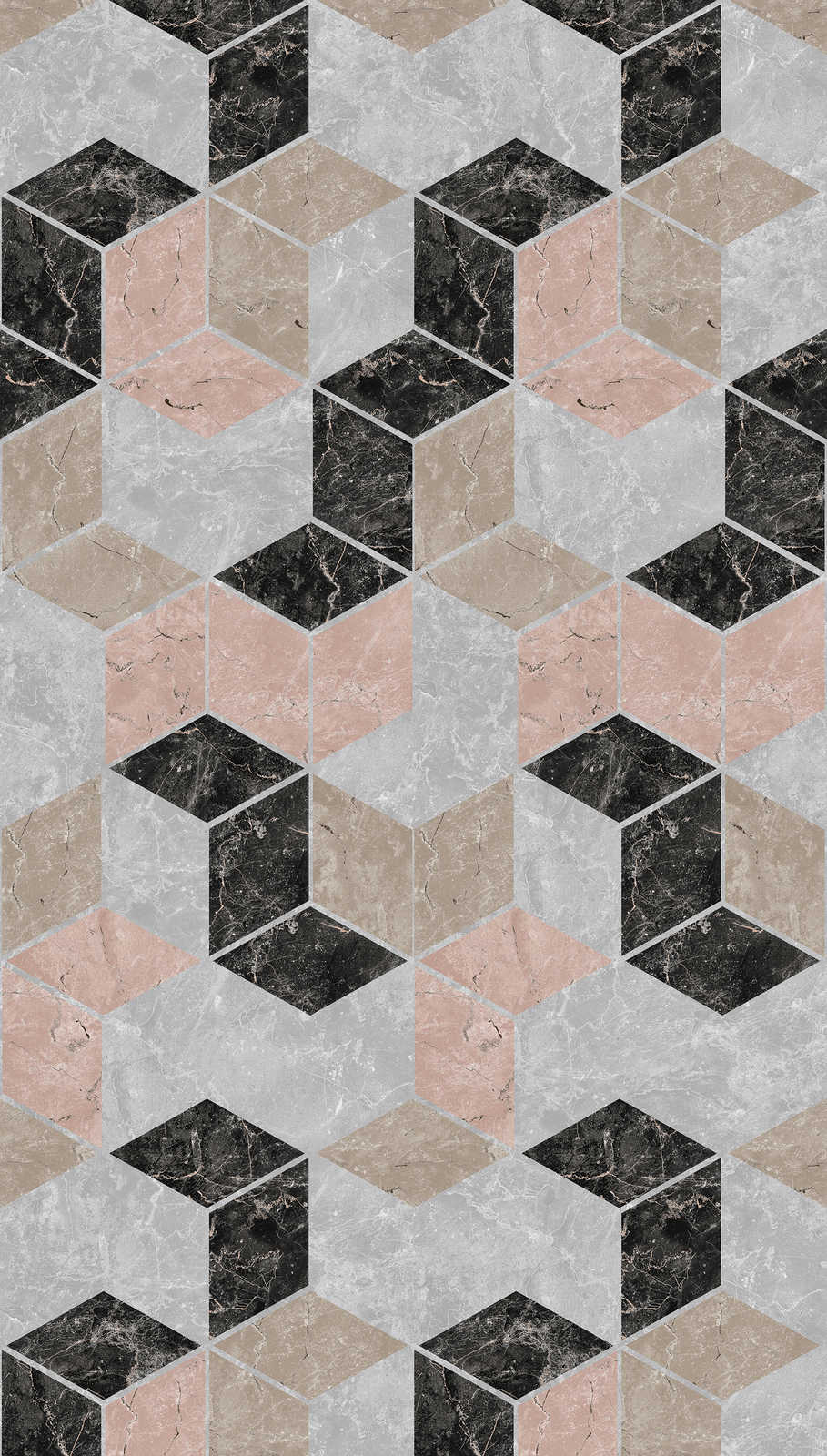Geomeetrilise mustriga fliistapeet The Wall II – 393191 - Image 3