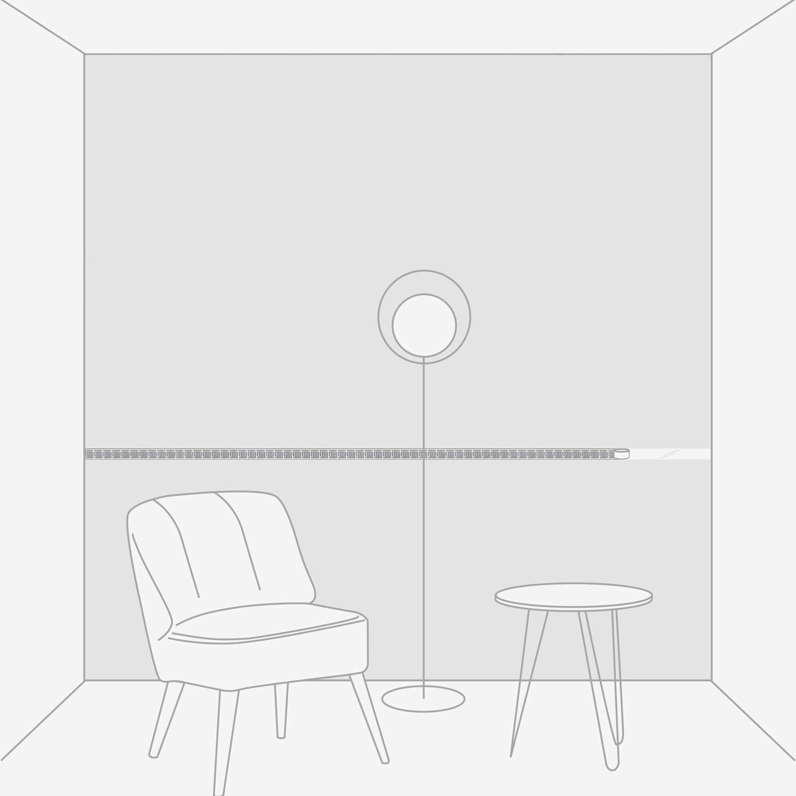 Isekleepuv tapeedibordüür – barokk – Hall, Must, Valge – 936461 - Image 2