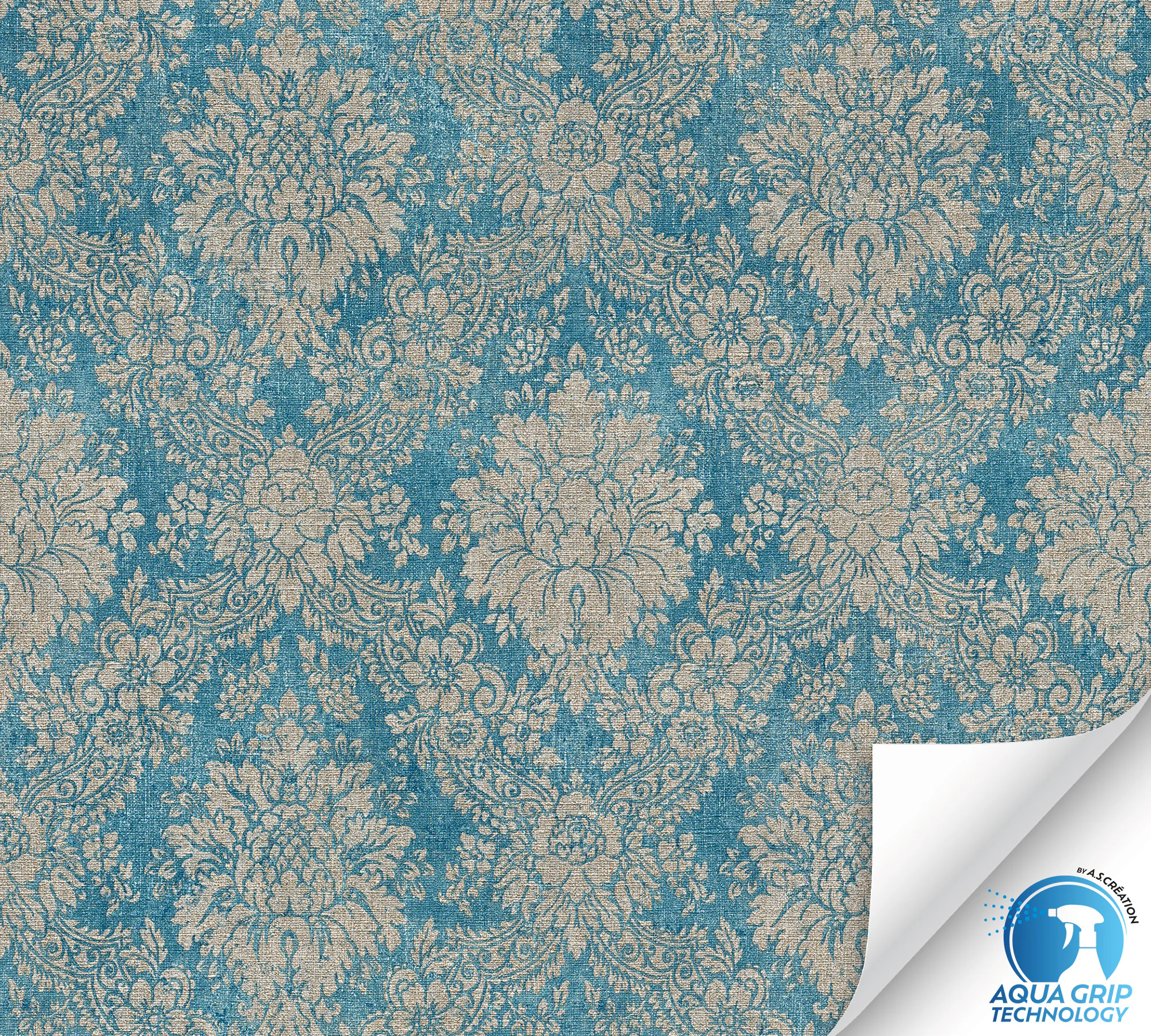 Ornamendimustriga fliistapeet sinine ja pruun WOW – 784921 - Image 3