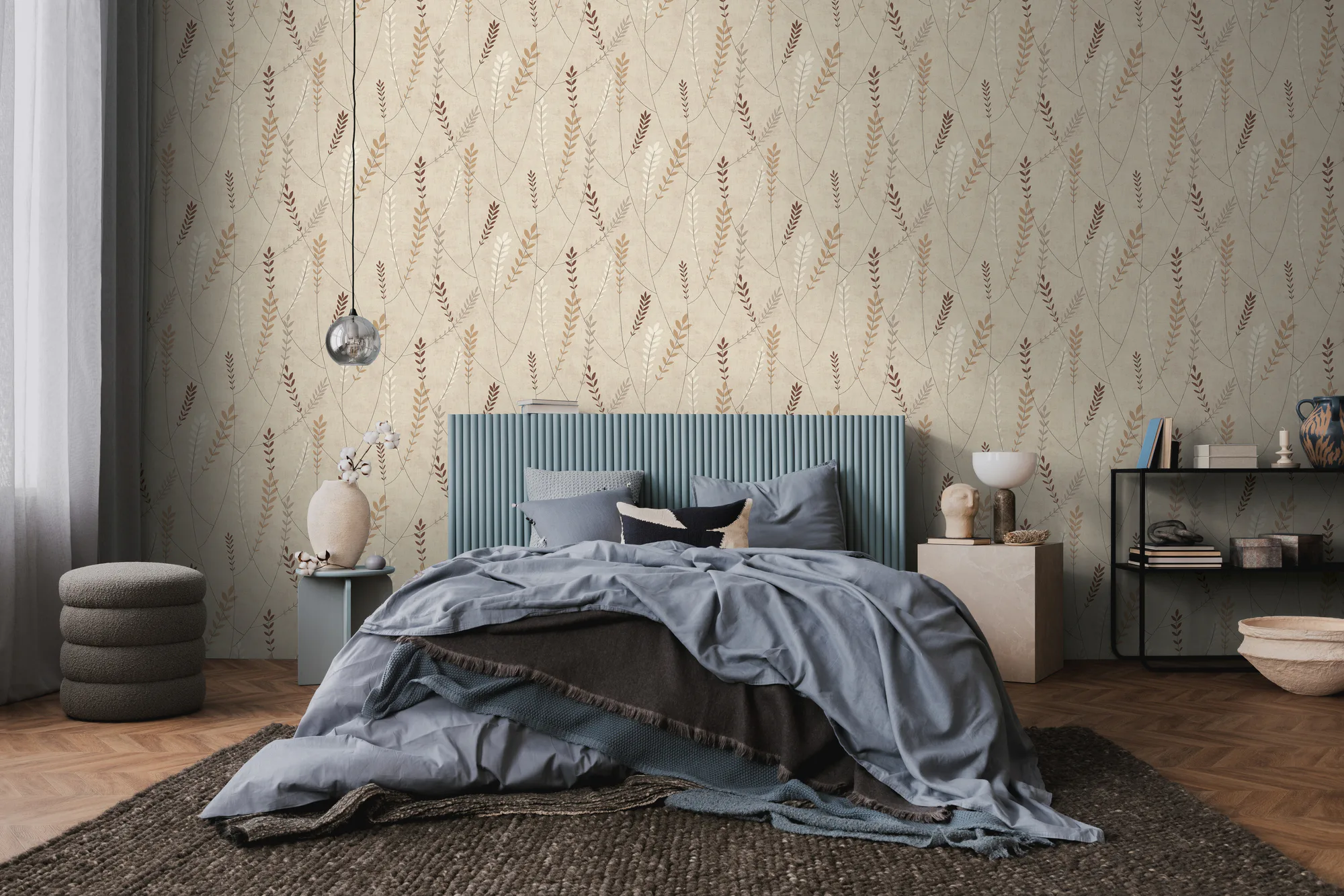 Lehe- ja väädimustriga fliistapeet beež ja pruun Nordic Feeling – 791461 - Image 6
