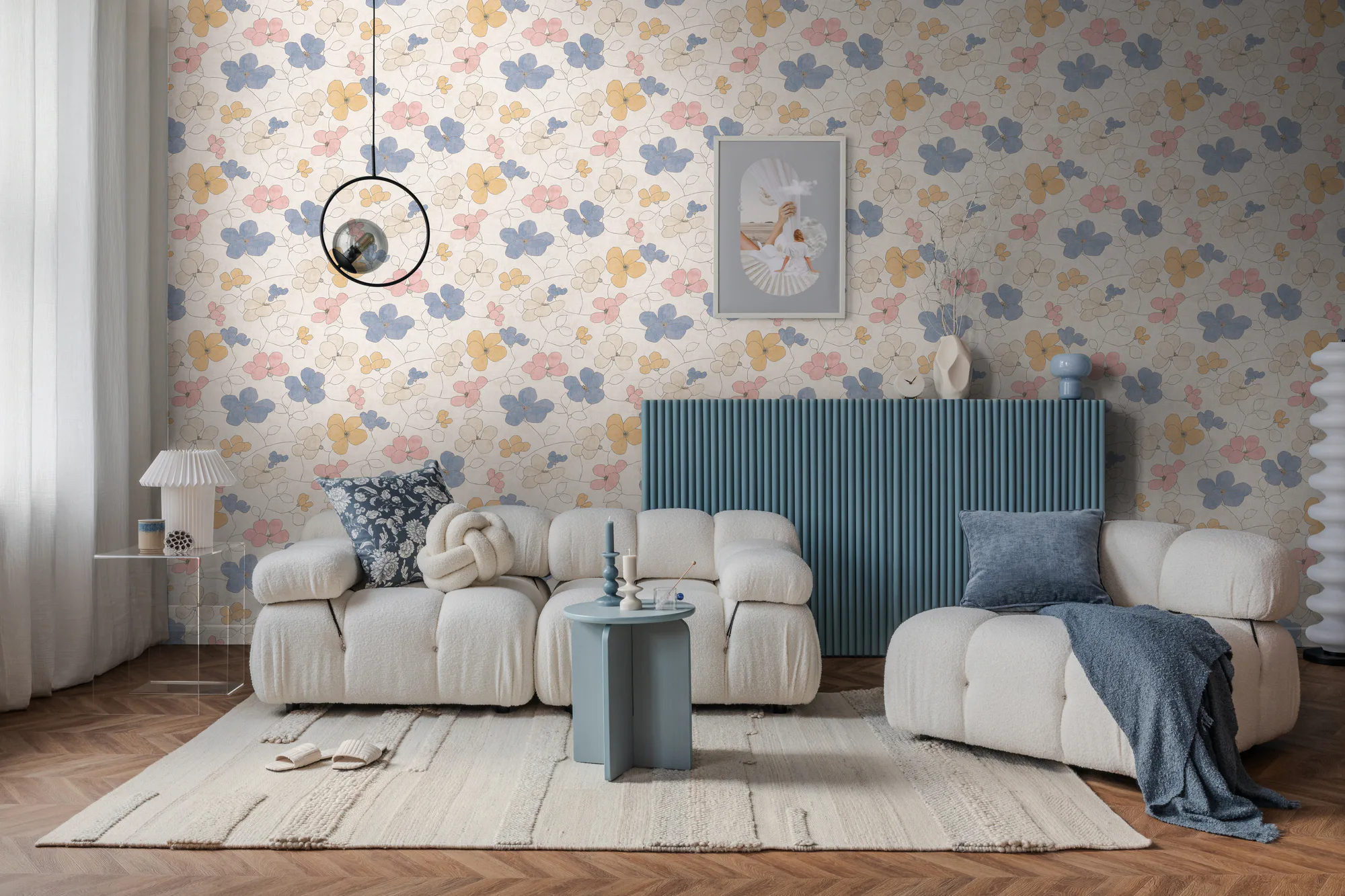 Lillemustriga fliistapeet hall ja kollane Nordic Feeling – 791472 - Image 6