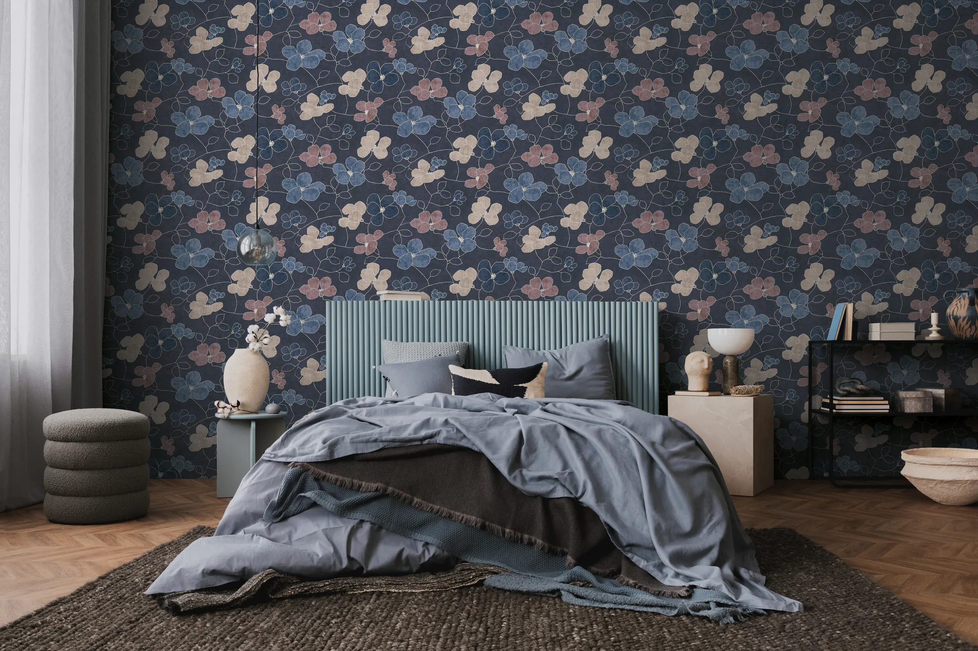 Lillemustriga fliistapeet sinine ja hall Nordic Feeling – 791474 - Image 6
