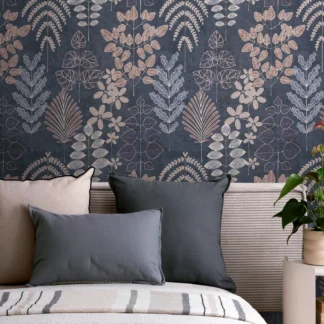 Lehemustriga fliistapeet sinine ja lilla Nordic Feeling – 791494