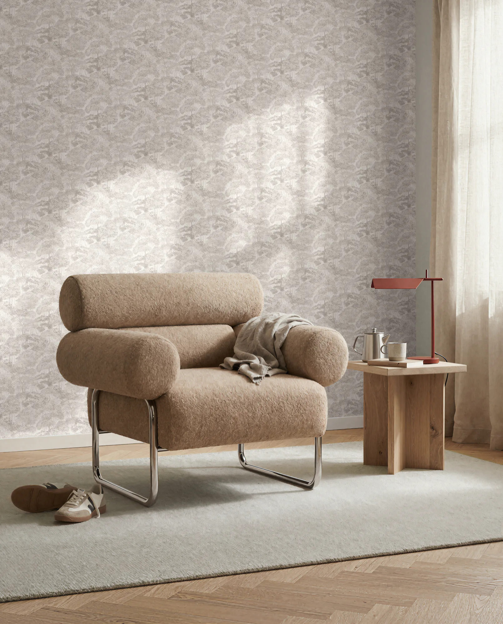 Lillemustriga fliistapeet hall ja valge The Trend Spectrum – 792272 - Image 4