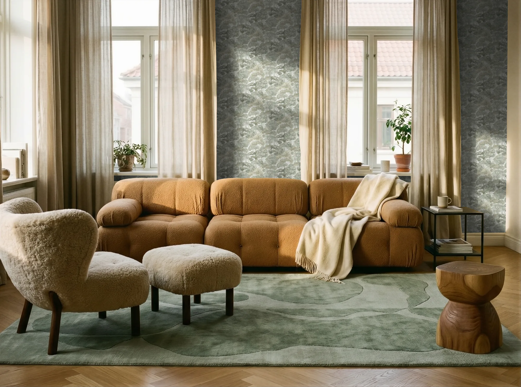 Lillemustriga fliistapeet roheline ja hall The Trend Spectrum – 792275 - Image 5