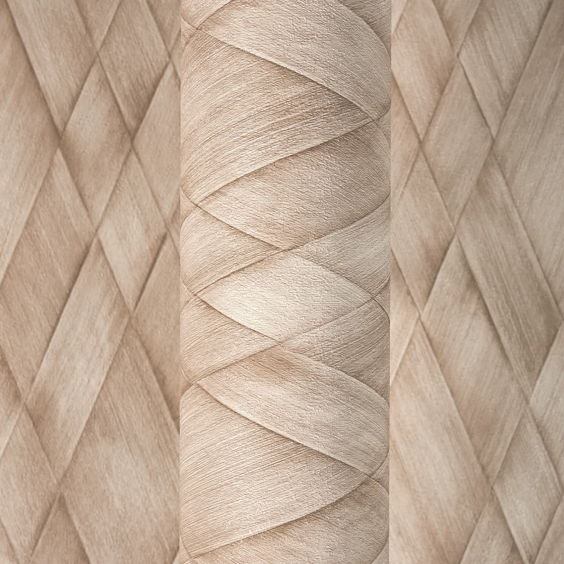 Rombimustriga matt struktuurne fliistapeet Cosiness – 793131 - Image 3