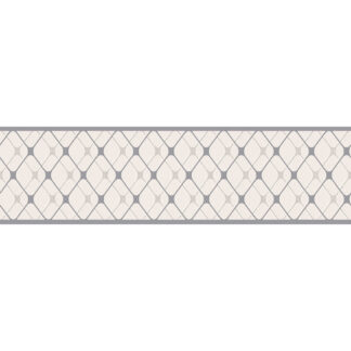 Tapeedibordüür – dekoratiivne motiiv – Hall, Metallikvärv, Valge – 384218